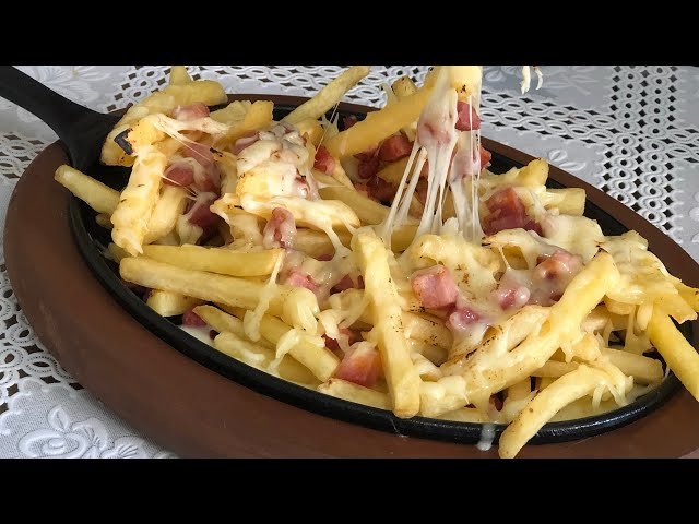 Batata Frita c/ Queijo e Bacon